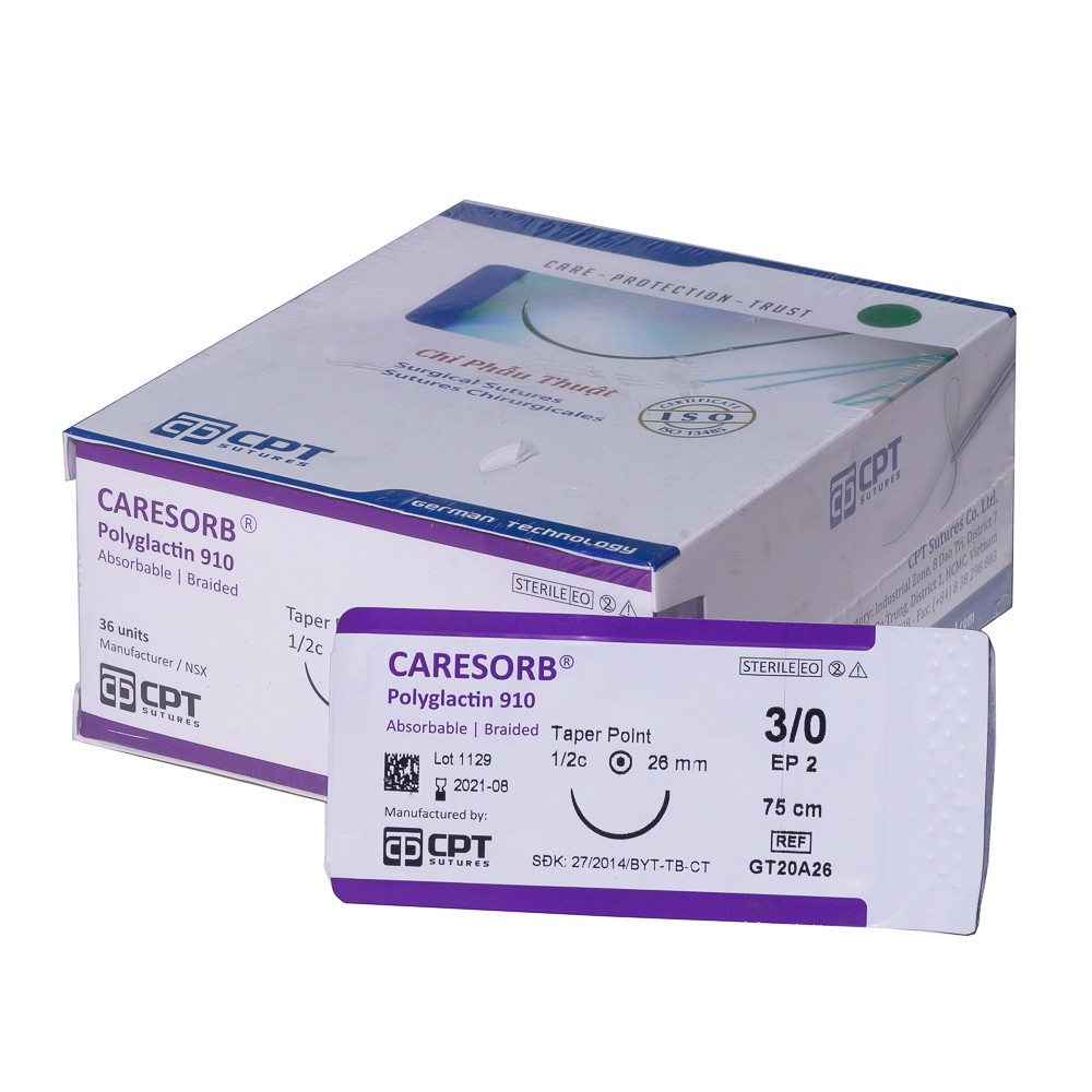 Chỉ tự tiêu Caresorb 3/0