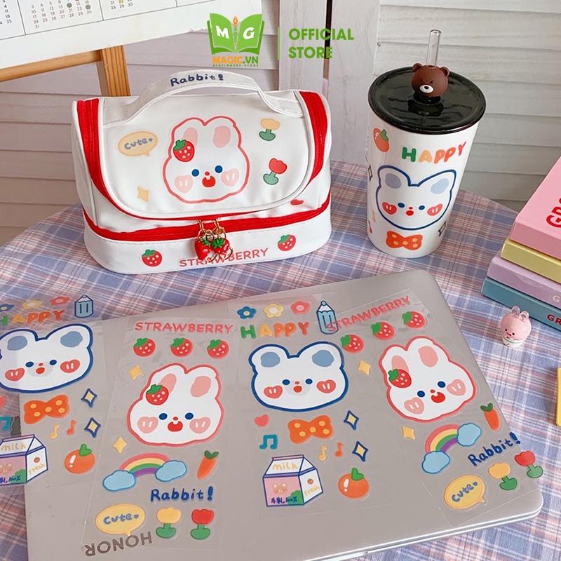 Sticker Hình Dán Cute Trang Trí Sổ MAGIC Nhãn Dán Mũ Bảo Hiểm, Điện Thoại, Máy Tính, Laptop, Bình Nước Dễ Thương S1