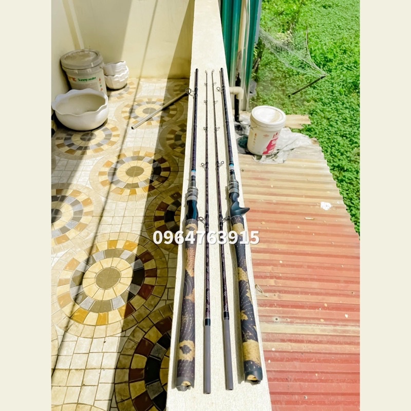 Cần lure Vân Da R.ắn độ cứng H++ chuyên lure bạo lự.c