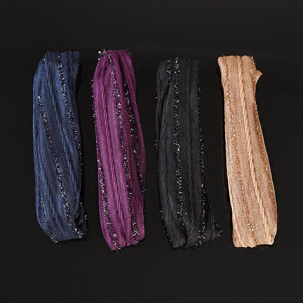 TWINKLE Băng đô cài tóc rửa mặt Bản Rộng Co Giãn Chống Trượt Phong Cách Vintage Hàn Quốc