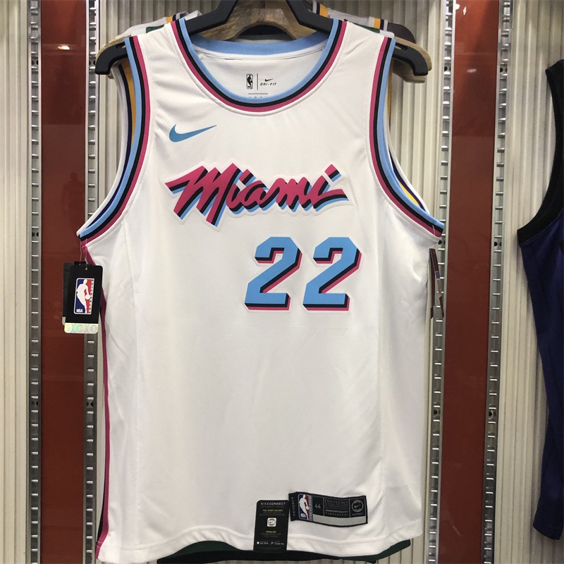 Butler # 22 NBA Áo Thun Bóng Rổ Cổ Tròn Miami Cá Tính Năng Động Chất lượng cao + tặng vòng đeo tay thời trang