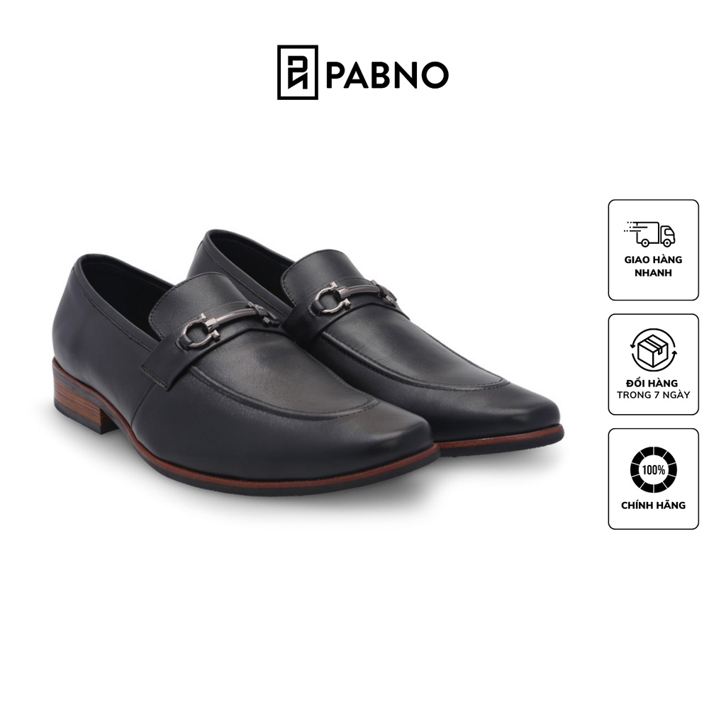 Giày Tây Nam PABNO PN130, Giày Da Công Sở Hàng Hiệu Da Thật Cao Cấp Siêu Êm Siêu Bền, Wat Mũi Thời Trang - BH 12 Tháng
