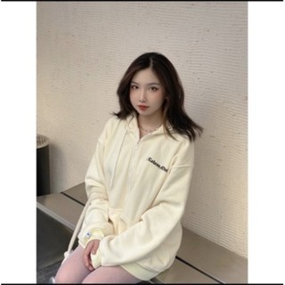 Áo Hoodie zip in chữ CALEM.CLUB, Áo khoác nỉ dây kéo nhiều màu dày dặn form rộng unisex