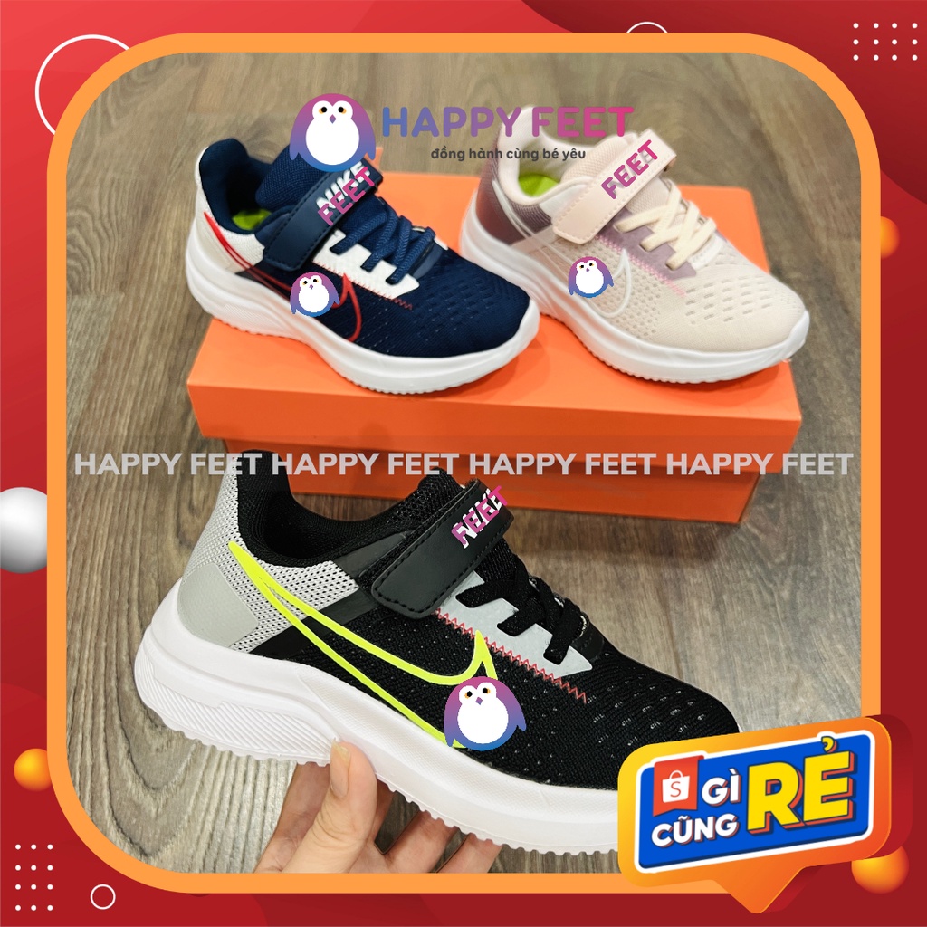 Giày cho bé thể thao siêu nhẹ thoáng khí chống mồ hôi chân Happy Feet No57X