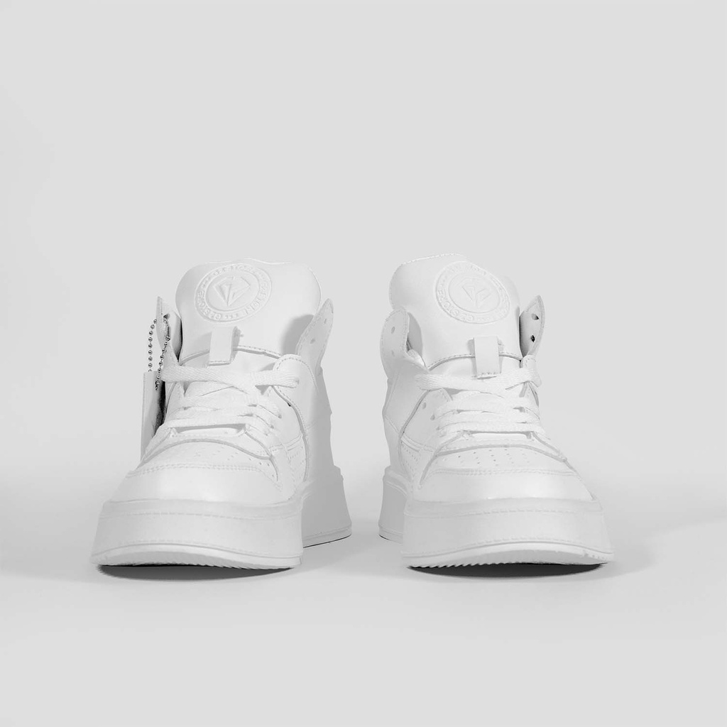 Giày sneaker nam G2 Athena Mid cổ cao thể thao trắng bằng da microfiber cao cấp chống nhăn độn đế tăng chiều cao
