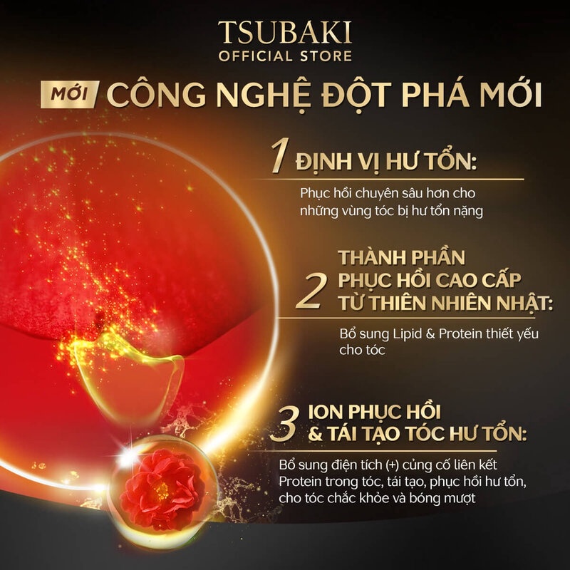 Bộ Dầu Gội Xả Tsubaki Đen Phục Hồi Tóc Hư Tổn Nặng Tsubaki Premium EX Intensive Repair Treatment 490ml/Chai