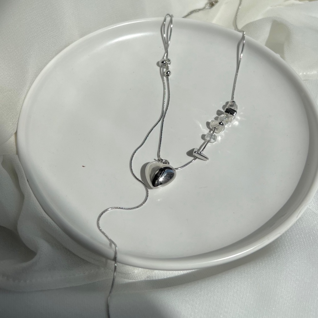 Dây chuyền mặt đá và trái tim N190 Choker Club