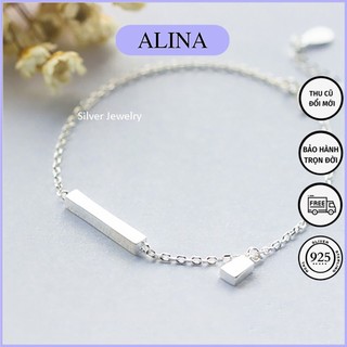 Lắc tay bạc 925 alina thanh bar 0263 g13