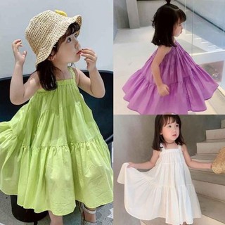Váy maxi 2 dây bé gái 3 tầng
