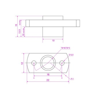 Đai ốc vít me T8 cải tiến