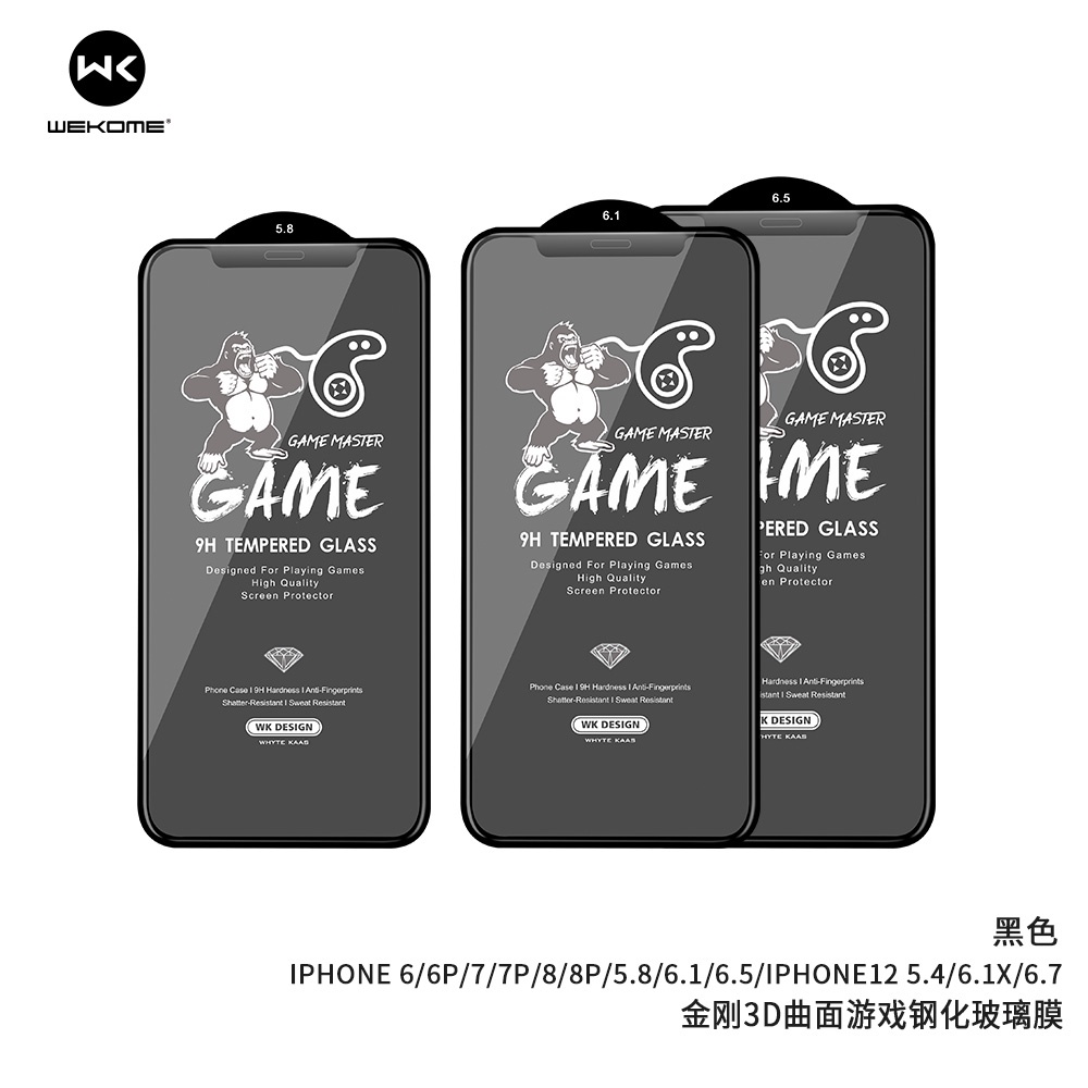 Kính Cường lực KingKong Nhám AG Chống vân tay mồ hôi chơi Game WEKOME 030 Iphone 7 8 Plus X Xs Max 11 12 13 14 Pro Max