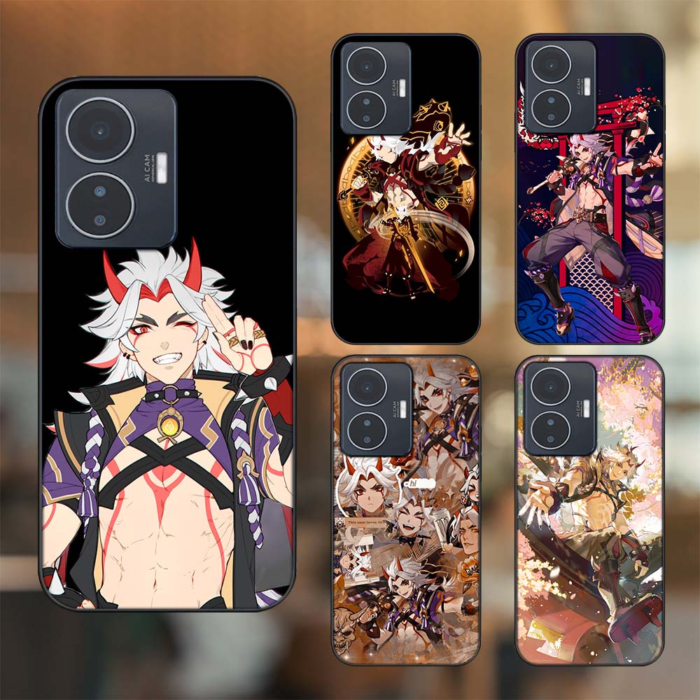 Ốp lưng Vivo Y55 2022 viền đen in hình Arataki Itto Genshin Impact