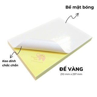 Lẻ 10 tờ giấy decal A4