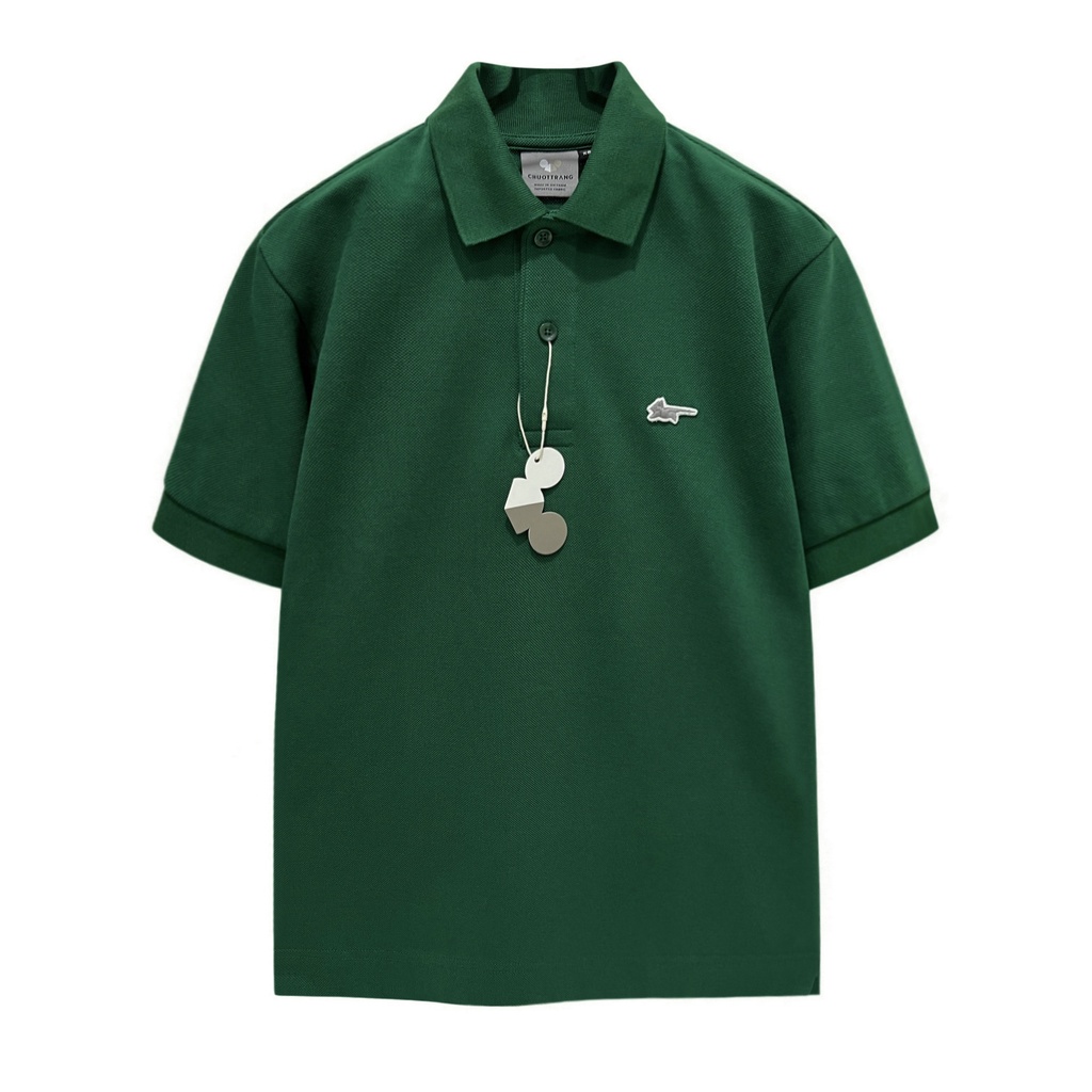 POLO RACING xanh lá - ÁO POLO mouse vải dày CHUỘT TRẮNG
