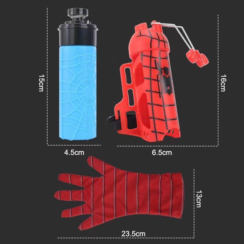 ĐỒ CHƠI GĂNG TAY NGƯỜI NHỆN BẮN TƠ ĐỘC ĐÁO CHO BÉ Găng Tay + 2 Bình T