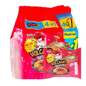 Lốc 5 gói mì xào Koreno Volcano vị gà 118g