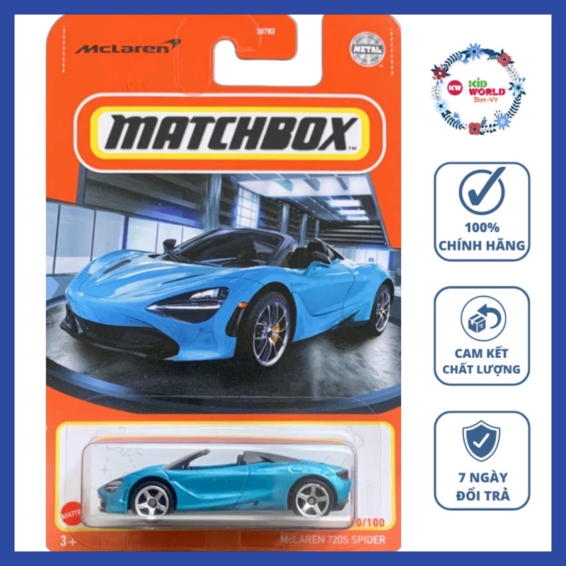 Xe mô hình Matchbox McLaren 720S Spider GVX19.