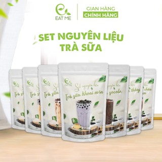  Set Trà Sữa Tự Pha EatMe - Nguyên Liệu Làm Trà Sữa Phúc Long Thái Xanh Kem Trứng Dừa Nướng Trân Châu Đường Đen Nướng 