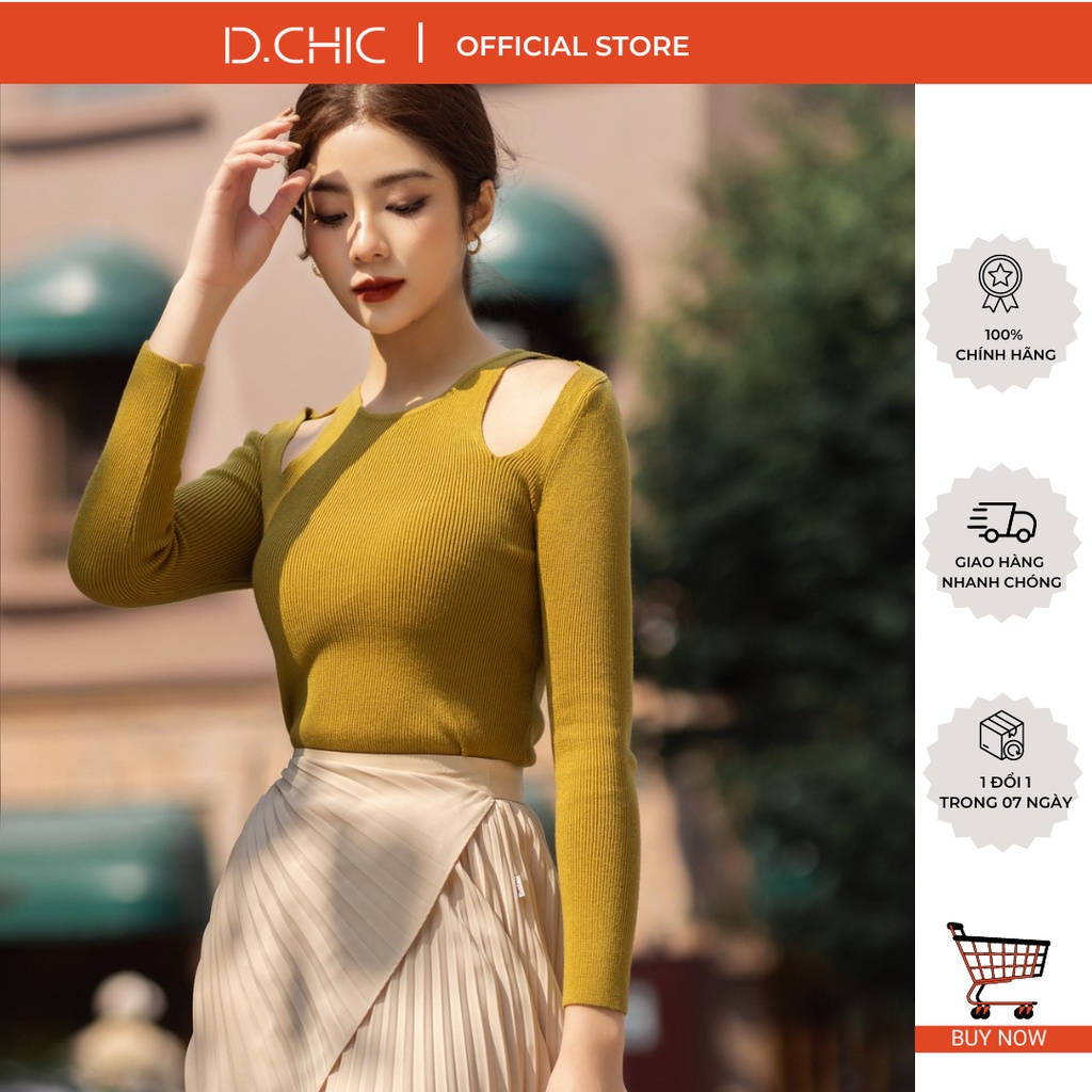 Áo len dài tay khoét vai D.CHIC MS: 188092