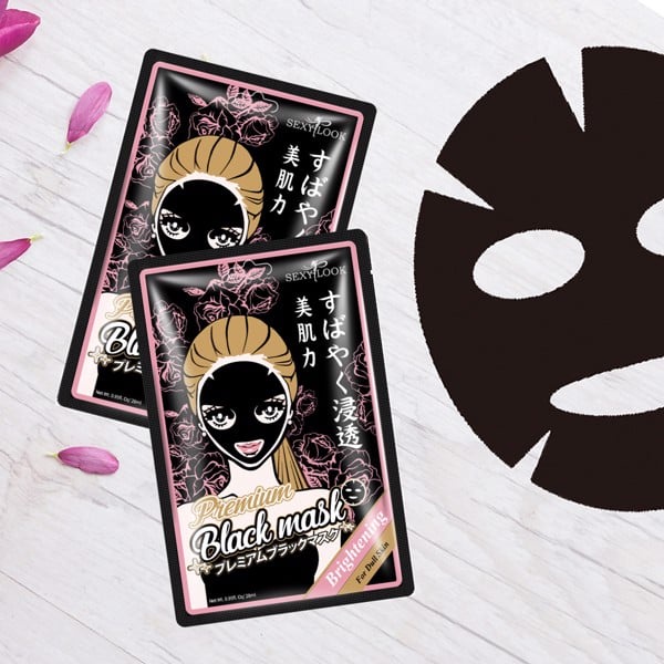 Combo 10 Miếng Mặt Nạ Dưỡng Da Trắng Sáng Sexylook Intensive Brightening Black Facial Mask 28ml