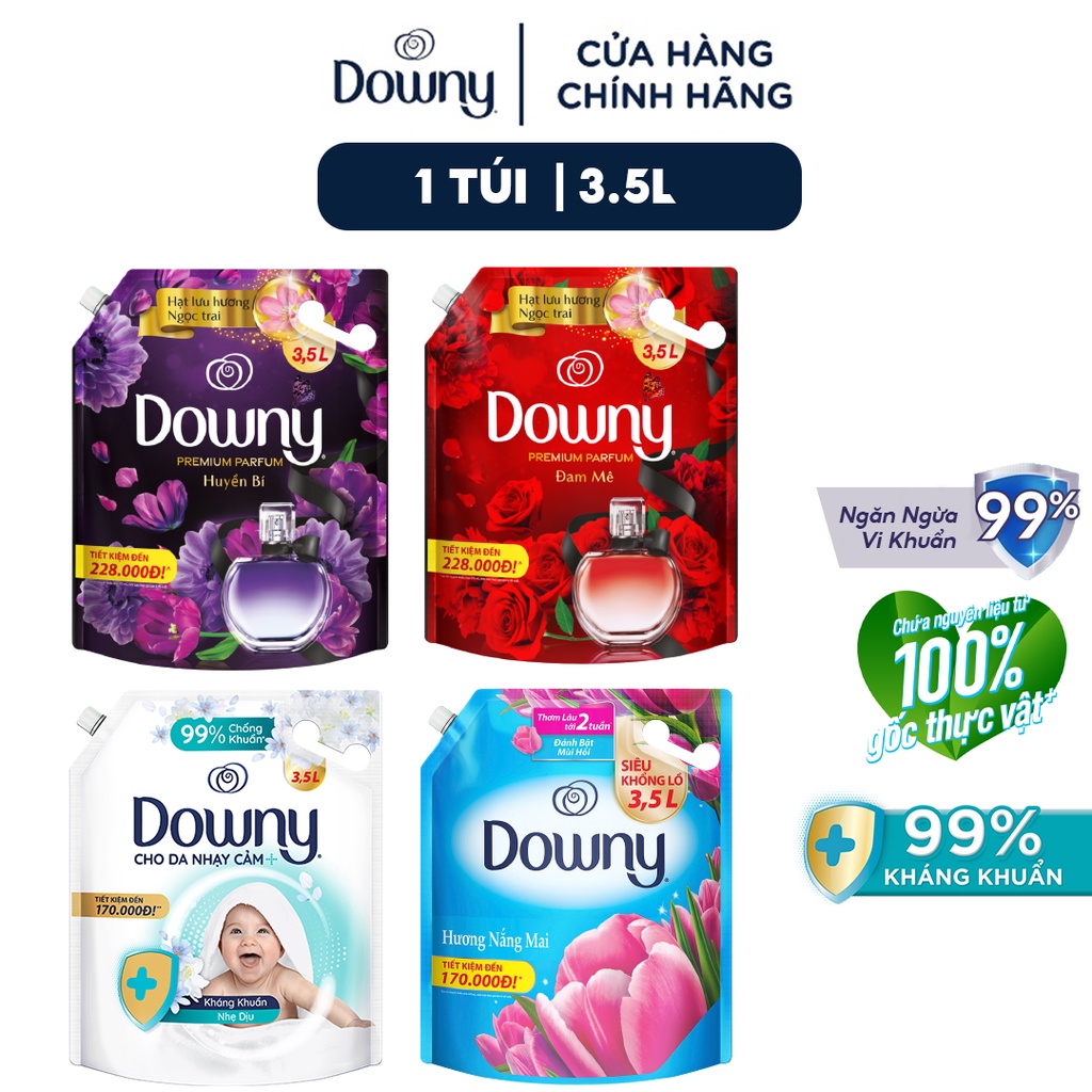 Nước xả vải Downy Hương Nước Hoa túi 3.5L (mới)