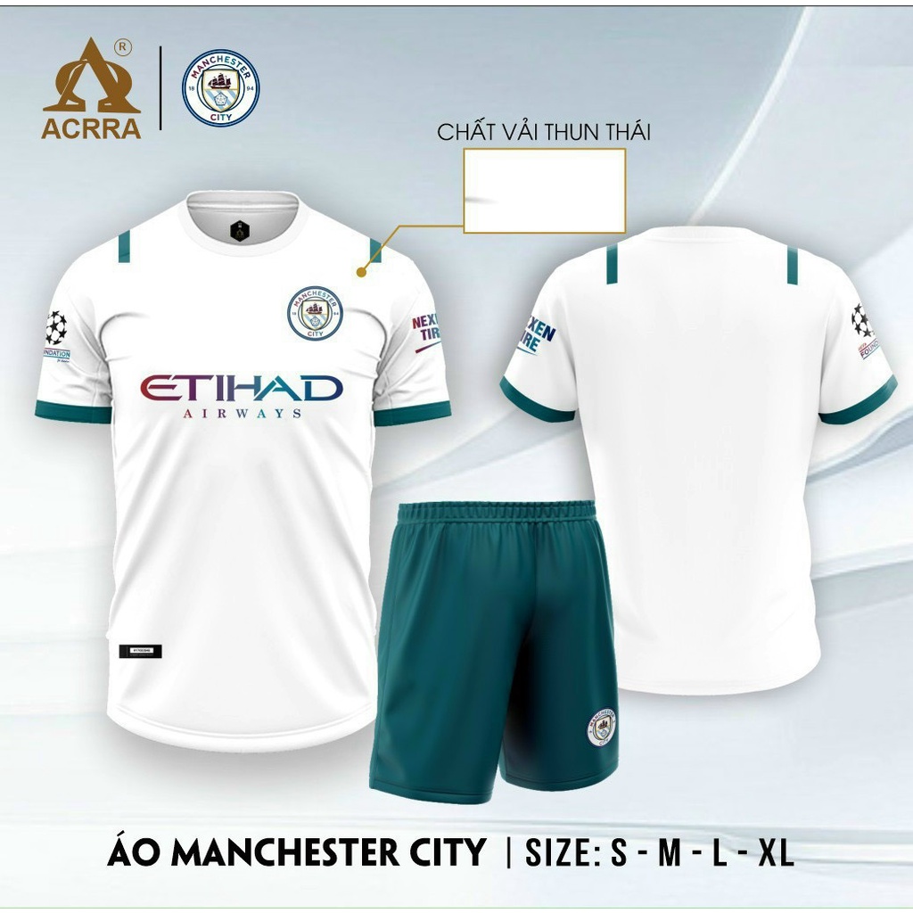 [ nhận in lẻ đội ] Quần áo bóng đá Mancity CLB Manchester City  - Thoáng Mát chuẩn thi đấu