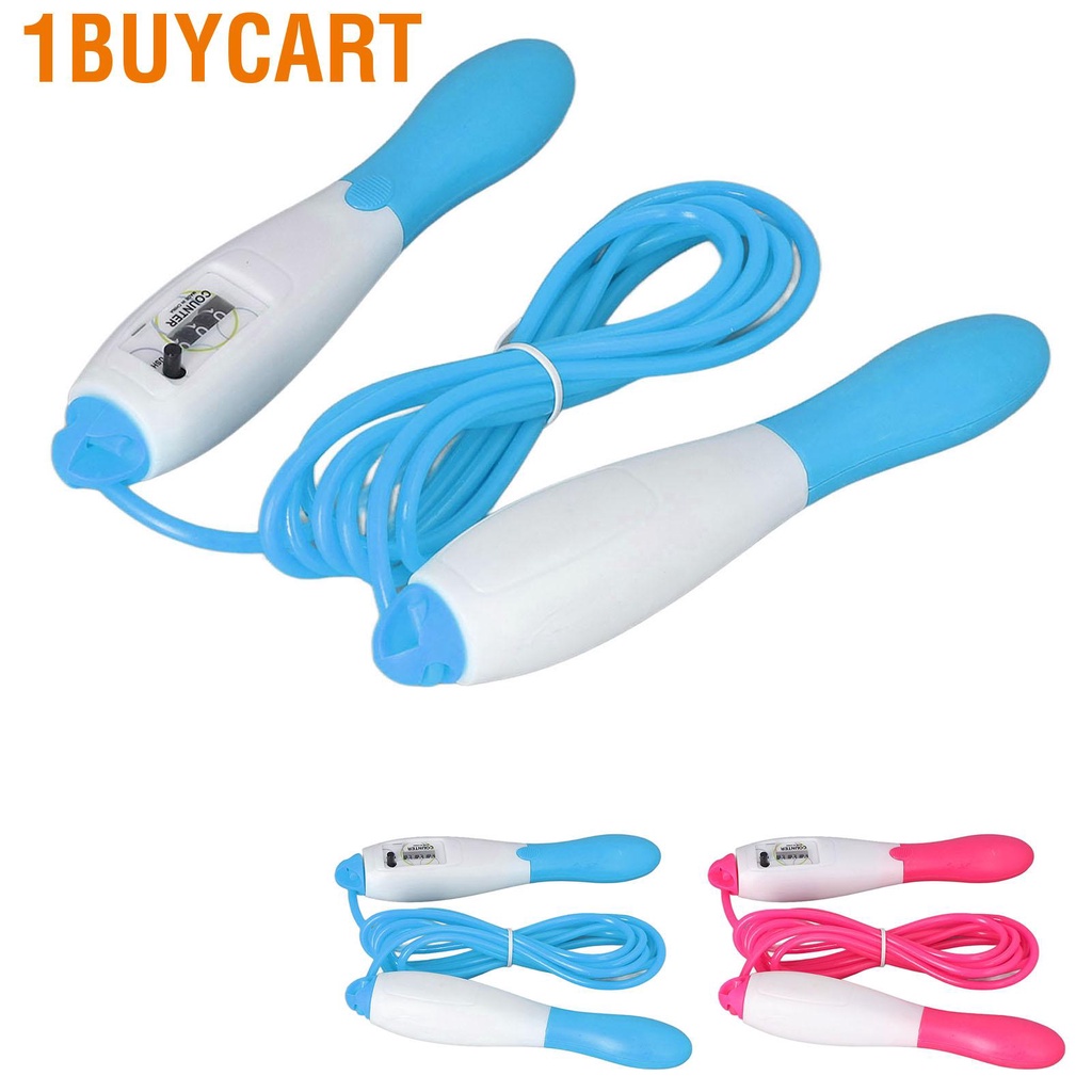 1buycart Skipping Rope PVC Cord Plastic Adjustable Fitness Counting Jump for Adult Workout Student Sports Test