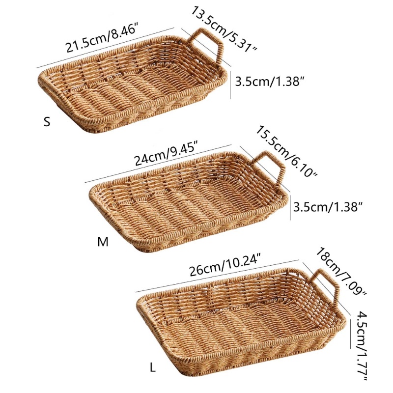 Giỏ Đan Mây Bằng Nhựa Đựng Đồ Ăn Vặt Cho Hoạt Động Ngoài Trời