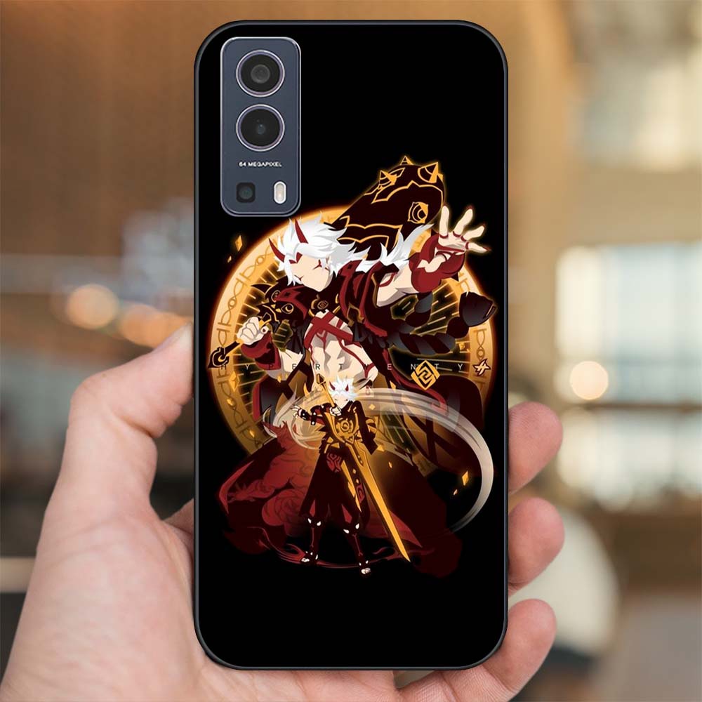 Ốp lưng Vivo Y72 5G viền đen in hình Arataki Itto Genshin Impact