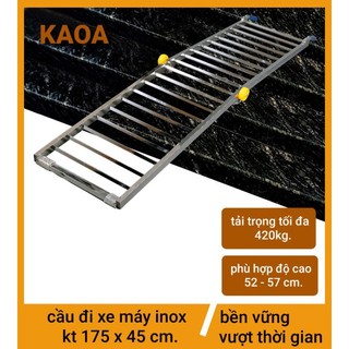 Thang dắt xe máy inox. kt 175x45 cm
