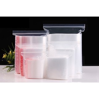 10 Cái Túi Zip Chỉ Đỏ 20*30cm Đựng Thực Phẩm