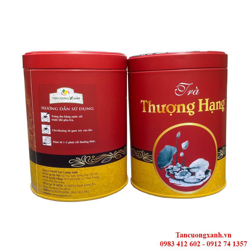 Hộp Trà Đinh Ướp Sen Tây Hồ QT16 - 100gram