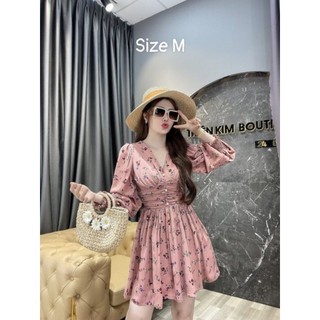 Đầm cổ V tay dài