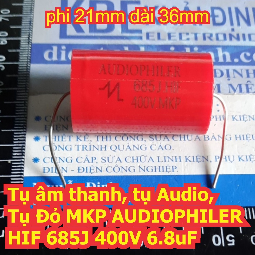 Tụ âm thanh Audio Tụ Đỏ MKP AUDIOPHILER HIF 400V 0.47uF~20uF 474 105 155 225 275 335 475 565 685 825 106 126 206 kde7644
