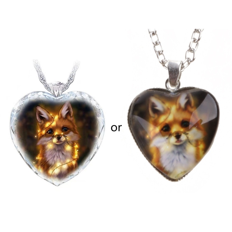 Vòng cổ Mặt Hình Trái Tim Đính Đá Pha Lê Thời Trang Cho Nữ