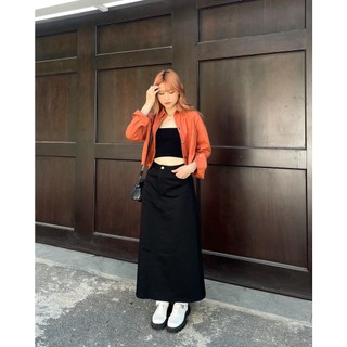 Chân váy kaki dài olari - ol231 - kaki long skirt