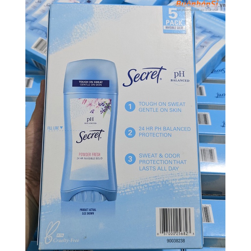 [FREESHIPXTRA] Lăn khử mùi nữ Secret 24h Powder Fresh