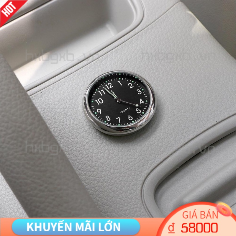 Đồng Hồ Kim Loại Trang Trí Xe Hơi