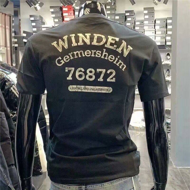 Áo Thun Tay Ngắn Cổ Tròn In Chữ Phong Cách Đường Phố Thời Trang Mùa Hè Dành Cho Nam