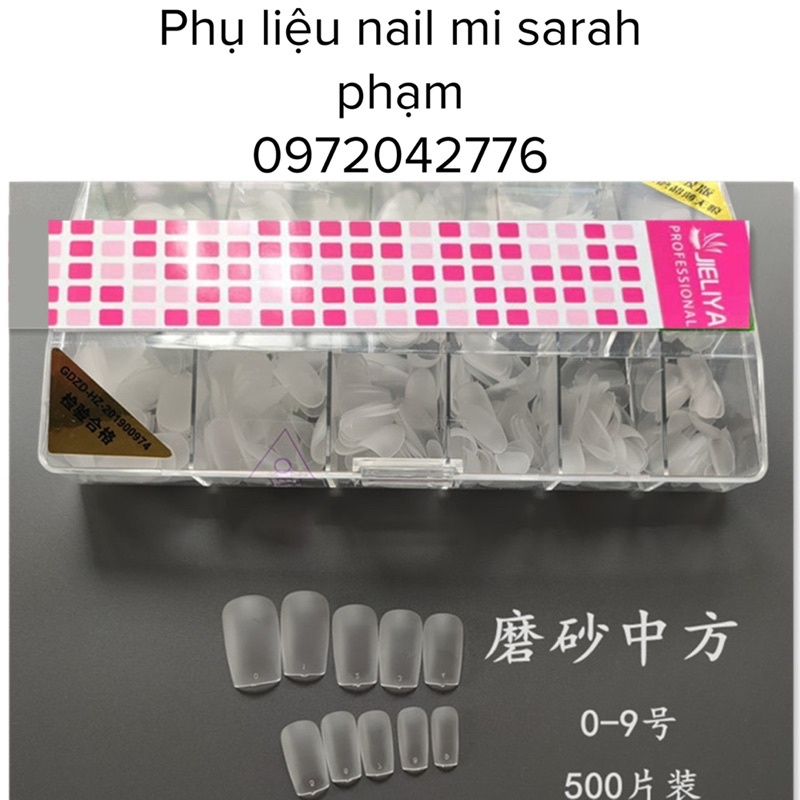 Móng úp nhám vuông ngắn fom Hàn