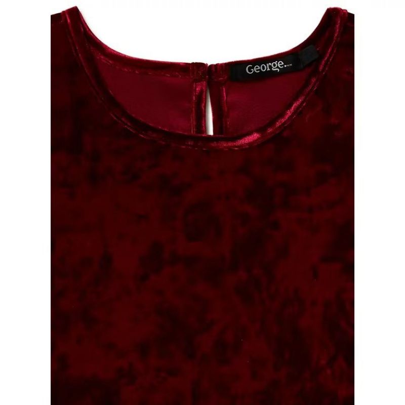 Váy bé gái thân nhung phối ren bồng dư xịn