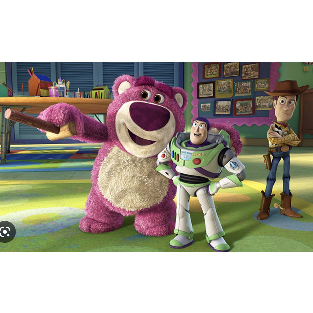 Gấu bông hình gấu dâu losto phim hoạt hình toy story có mùi thơm hương dâu chính hãng Disney