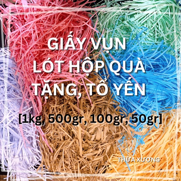 Giấy Rơm | Giấy Vụn Cắt Sợi Lót Hộp Quà
