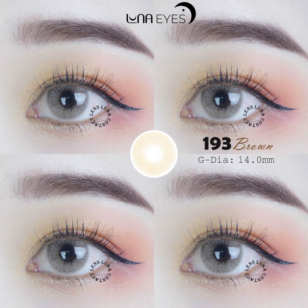 Kính áp tròng LUNA EYES 193 BROWN - Lens size nhỏ