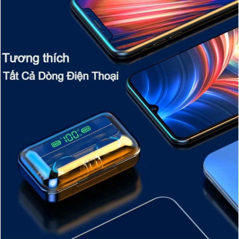 ❄🌲💎SẠC DỰ PHÒNG + TAI NGHE Bluetooth F9 TWS 5.0🌈🎼🎵