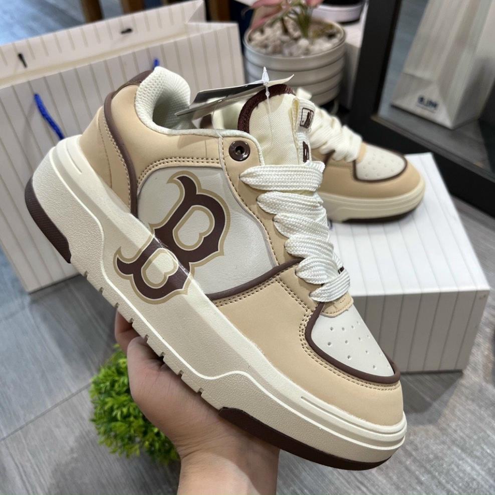 Giày MLB liner ofwhite NY kẻ đen cao cấp, giày MLB chunky NY đen hot trend 2023 - SALE SỐC