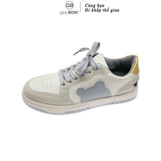 [Mã WABRMH99 giảm 12% đơn 99K]Giày bata nữ giayBOM Classics họa tiết họa hình đế cao 3 cm B1351