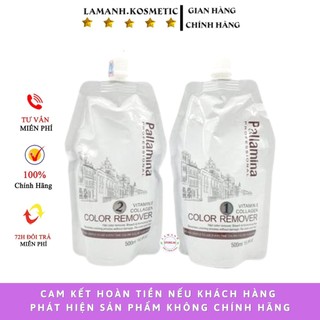 Bóc mầu tóc đỏ  tóc đen nhuộm màu chuẩn tone 100% pallamina 1 bộ gồm 2 túi  500ml
