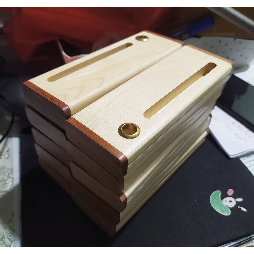 Hộp bút gỗ rãnh card cho khắc laser quà tặng bút ký doanh nghiệp | LASER BÌNH THUẬN