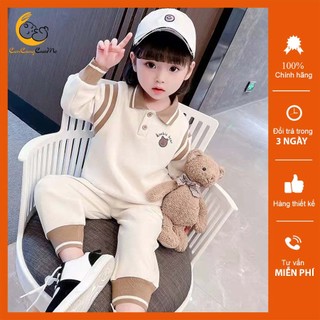 Bộ nỉ dài tay cho bé trai, bé gái -  3 màu đủ size từ 7-25kg